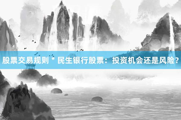股票交易规则 * 民生银行股票：投资机会还是风险？