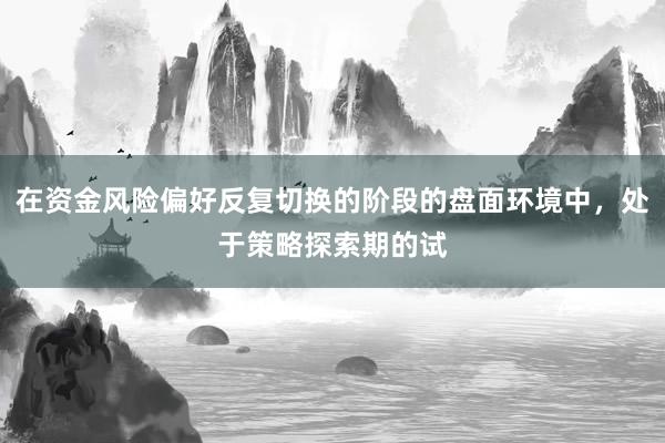 在资金风险偏好反复切换的阶段的盘面环境中，处于策略探索期的试
