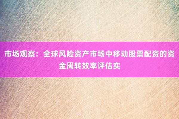 市场观察：全球风险资产市场中移动股票配资的资金周转效率评估实