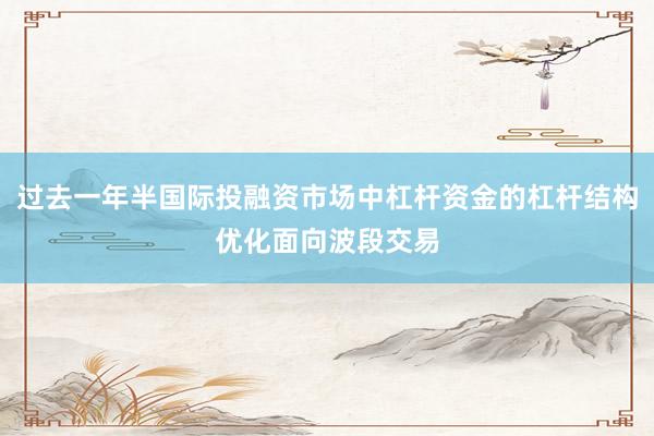 过去一年半国际投融资市场中杠杆资金的杠杆结构优化面向波段交易